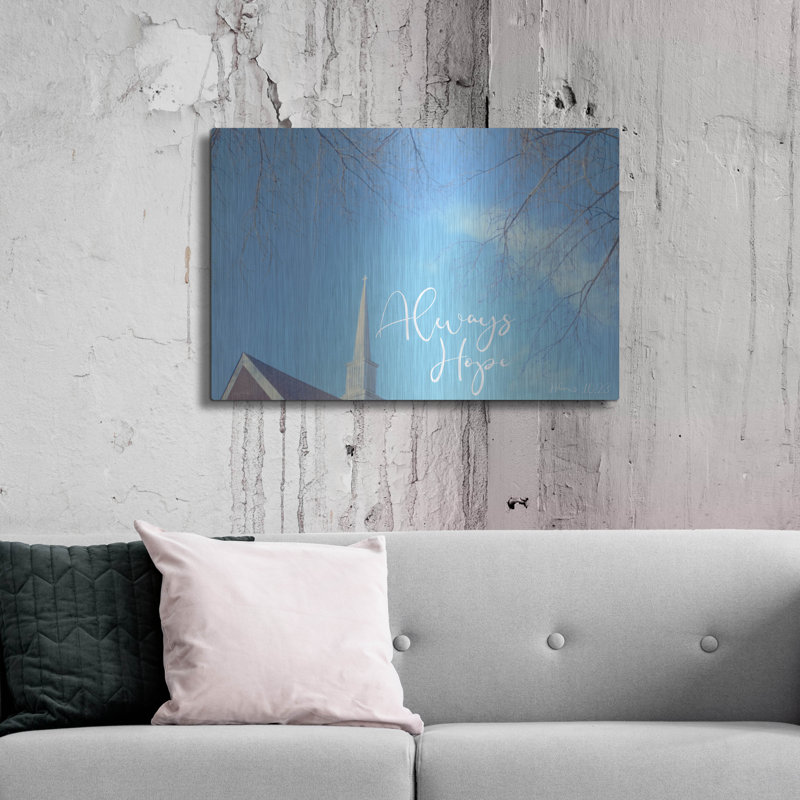  «Church - Always Hope» par Life BeautifuLEE, art mural en métal, 36 po x 24 po, H 24 po x l 36 po