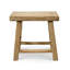 Env. Table d'appoint vintage 22-26 "de largeur 14-16" de profondeur avec plateau unique patiné naturel