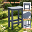 Ensemble de bar extérieur 5 pièces en PEHD pour 4 personnes - 4 tabourets et 1 table rectangulaire, toutes saisons pour la piscine, le jardin ou le balcon-639538501-651222846