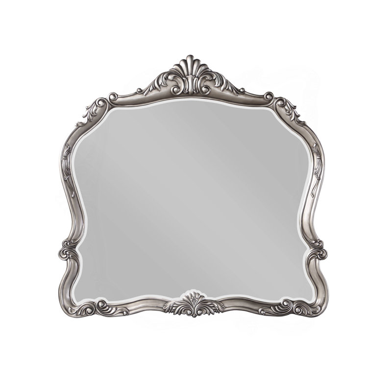 Miroir antique à finition platine