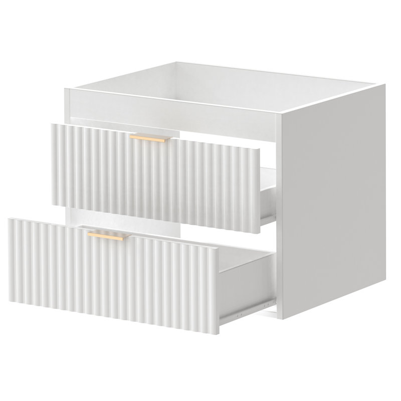 Base de meuble-lavabo simple 24 po seulement, White