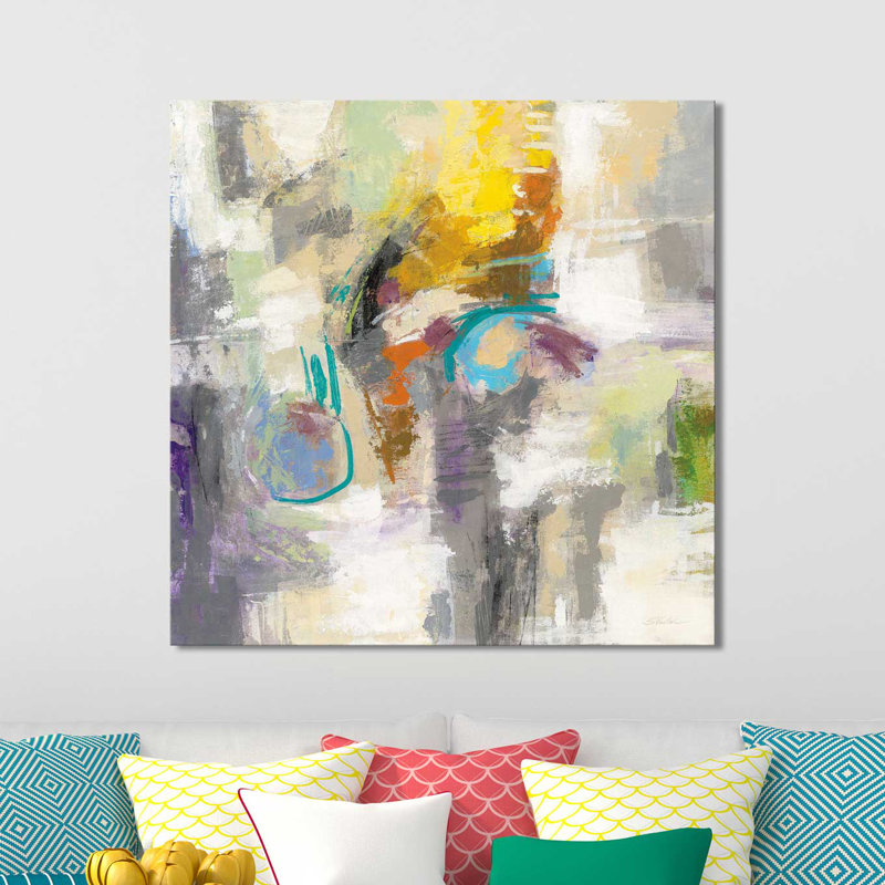 «Chalk on Asphalt», reproduction de peinture acrylique sur toile, H 18 po x l 18 po x P 1 po, Toile tendue