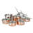 Viking 3-ply Copper Clad 13pc Cookware Set With Vented Glass Lids