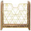 Brass Wire Wood Magazine Rack