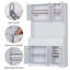 Étagère de boulanger de qualité supérieure de 70,9 po avec station de charge, lumières DEL et tablettes réglables - votre solution de rangement de cuisine tout-en-un-1469422615
