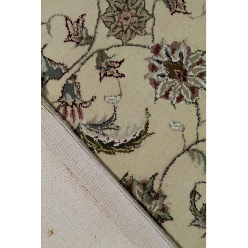 Hand-Knotted High-Quality Wine and Ivory Area Rug