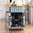 53Inch Large Kitchen Island With Drop Leaf,Power Outlet,Door Internal Storage Rack,Rolling Kitchen Cart On 5 Wheels With 5 Open Side Racks For Kitchen(Two Packages)(Stools Not Included)-332404259