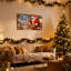 Ensemble de 3 reproductions d'art sur toile, "Christmas Santa Bakes Cookies In Kitchen With Fruit"-806734689