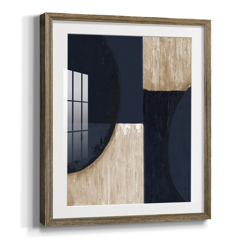 New Spin II, reproduction encadrée, Blanc, Papier avec cadre noyer