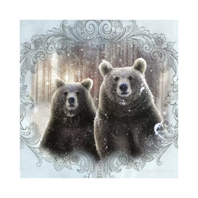 Enchanted Winter Bears 1 Piece Wrapped Canvas Wall Art