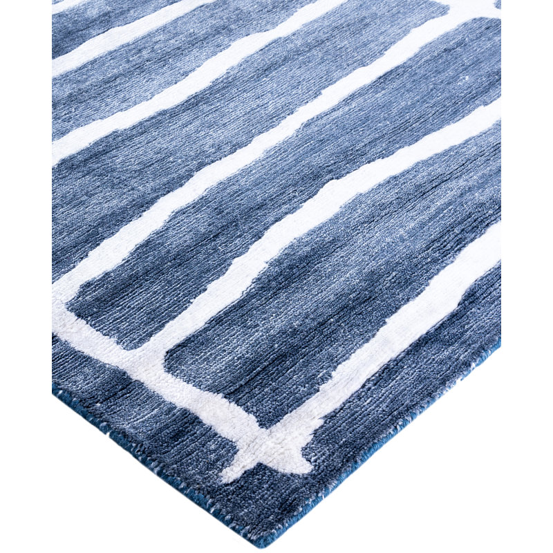 Overdyed One-of-a-Kind Rectangle 9'1" X 12'3" Hand Knotted Area Rug