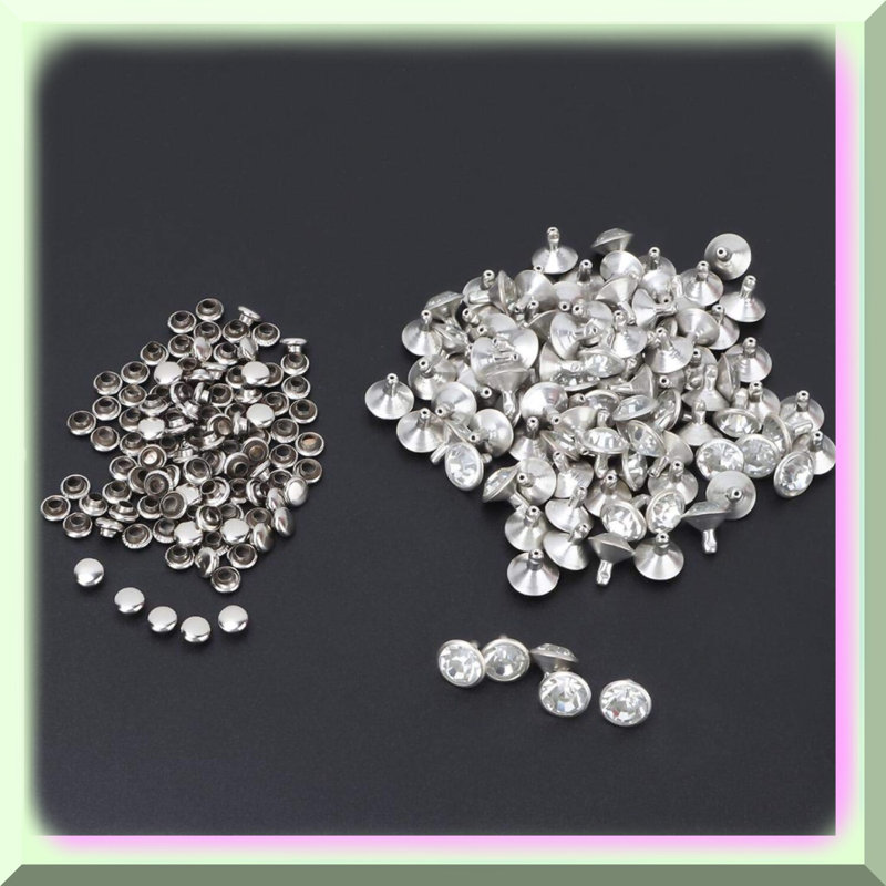 Crystal Sparkle Rivet Studs 100pcs