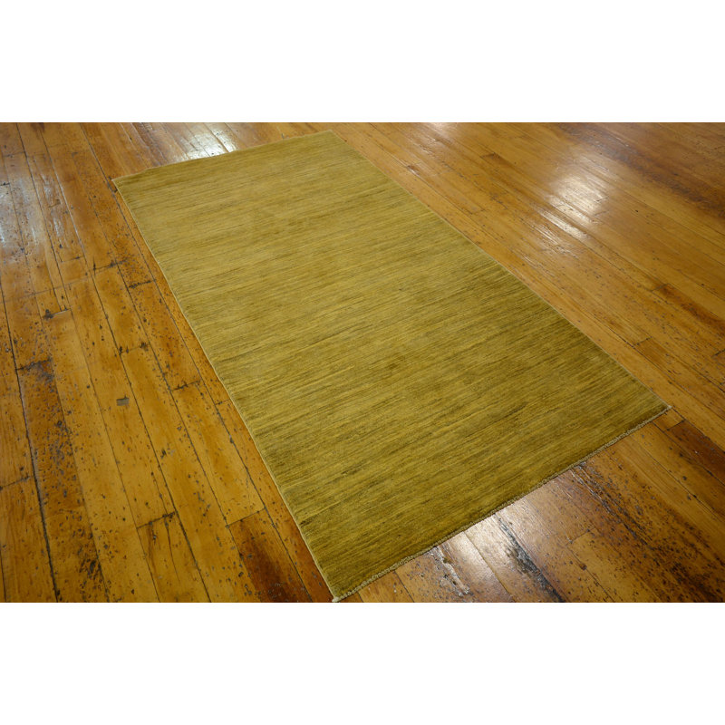 Tapis de la surface en laine 3 pi 4 po x 6 pi 5 po one-of-kind à la main-noué la Nash