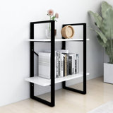 2-Tier Book Cabinet 23.6"x11.8"x27.6" Engineered Wood