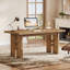 Bureau de direction 63 po en bois massif avec grand plateau