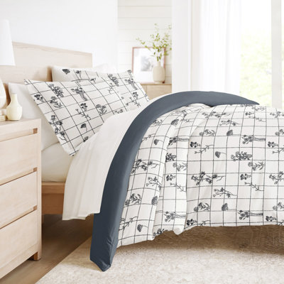 Duvet Cover Set Patterned Microfiber Ultra Soft Bedding in Flower Field