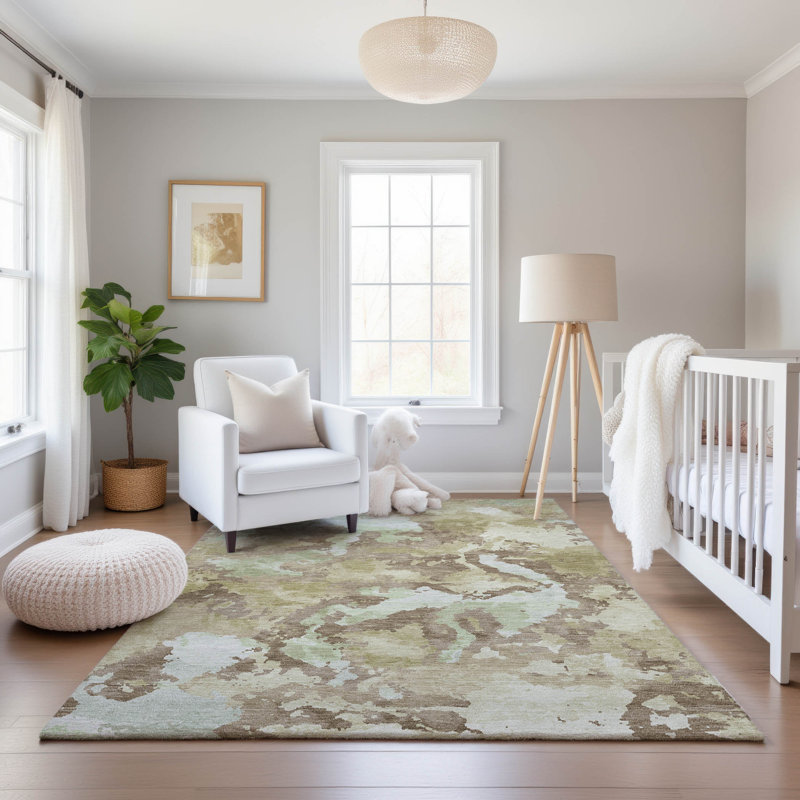 Premium Machine Washable Geers AMF1382 Modern Rug, Rectangle 10' x 14'