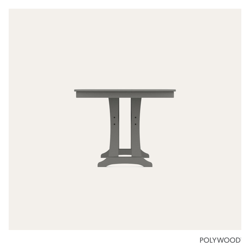 Nautical Trestle 38" x 73" Dining Table, Slate Gray