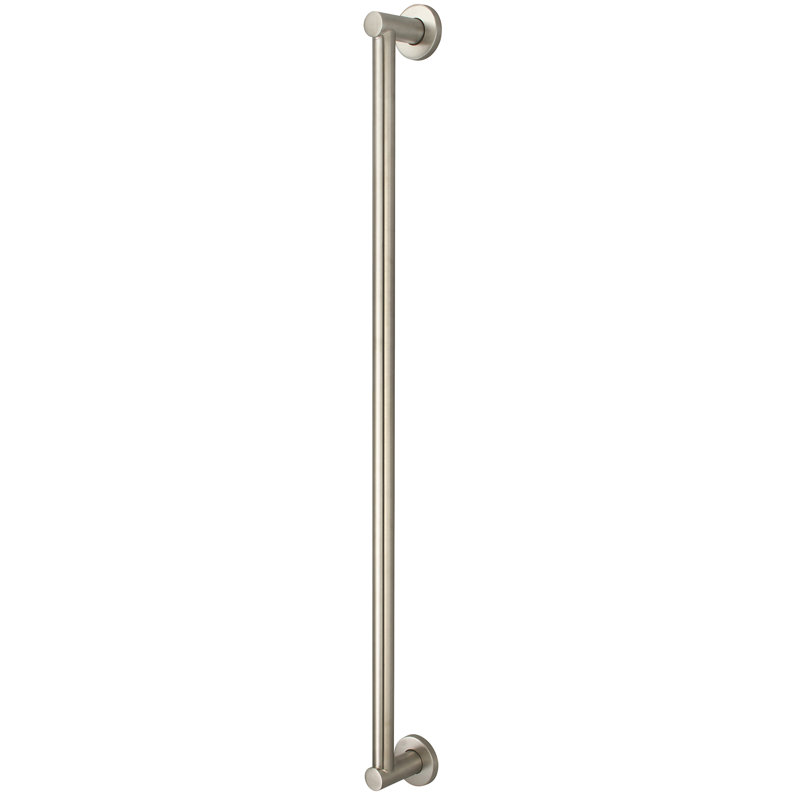 Barre d'appui en chrome Olympia, L 44 po, Nickel brossé