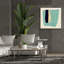  «Teal Swipe 2» par Emma Caroline, art mural sur toile, 37 po x 37 po