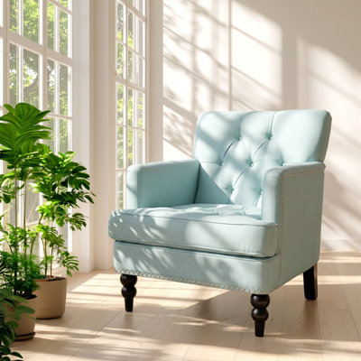 Fauteuil club en tissu de bois de bouleau capitonné l 31,75 po x P 28,00 po x H 35 po Harrison
