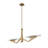 Down the Wrong Path 2-Light Linear Pendant - Brass Kisser - 9.5"D x 47"W x 19"H