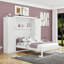Lit escamotable avec deux garde-robe et tablette-130932840