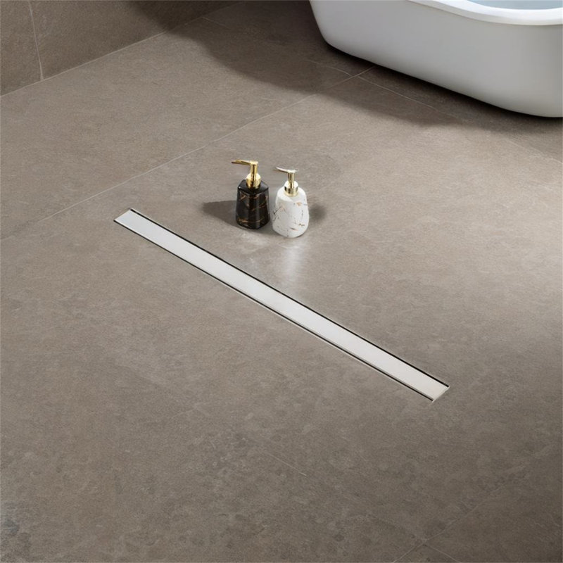 Drain de douche 36 po, Nickel brossé