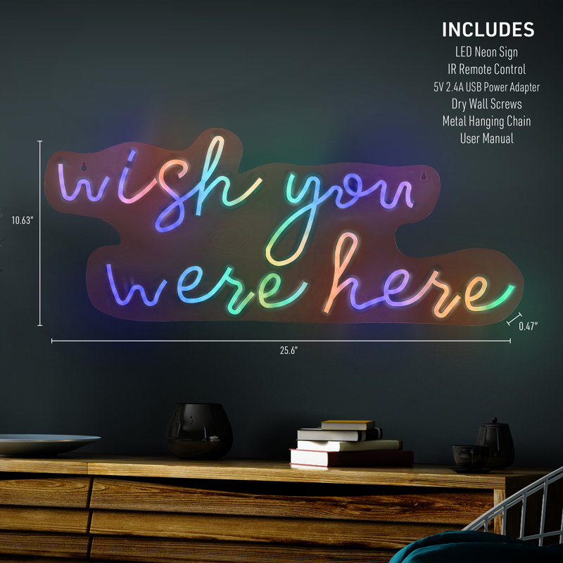 Enseigne DEL 10,63 po Wish You Were Here