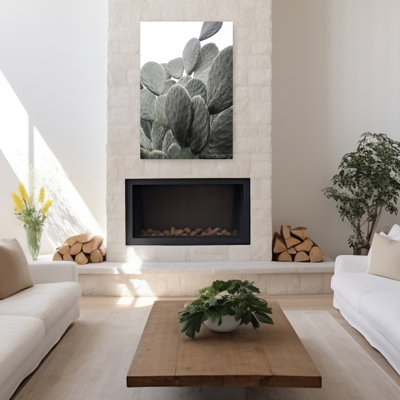 Art contemporain contemporain minimaliste, cactus moderne, paysage naturel