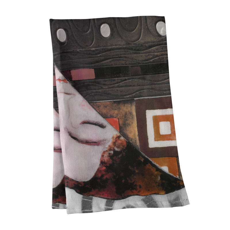 Serviette de thé Magaw, Polyester sergé, Rouge