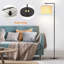 Lampe sur pied arquée et arquée 64 po Nylène avec télécommande et ampoule incluse-286154686