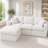 Modular L-Shape Cloud Couch with High Resilience Sponge