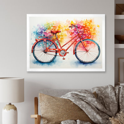 Vélo pédales harmonieuses pointillisme II - transport mural