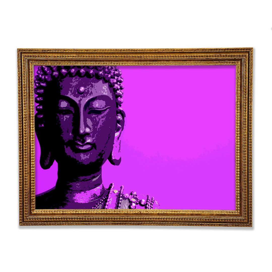 Buddha Popart Lila - Druck