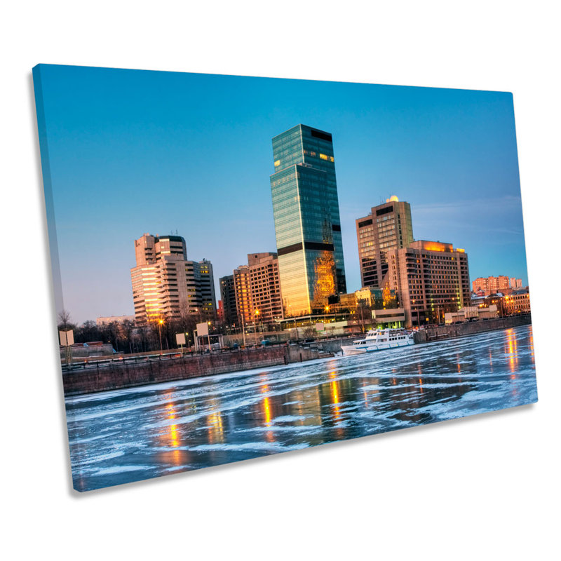Moscow World Trade Centre Russia - Wrapped Canvas Print, 30.5cm H x 45.7cm W x 2cm D