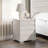  Louby Farmhouse Nightstands With Charing Station, Distressed White-481973448