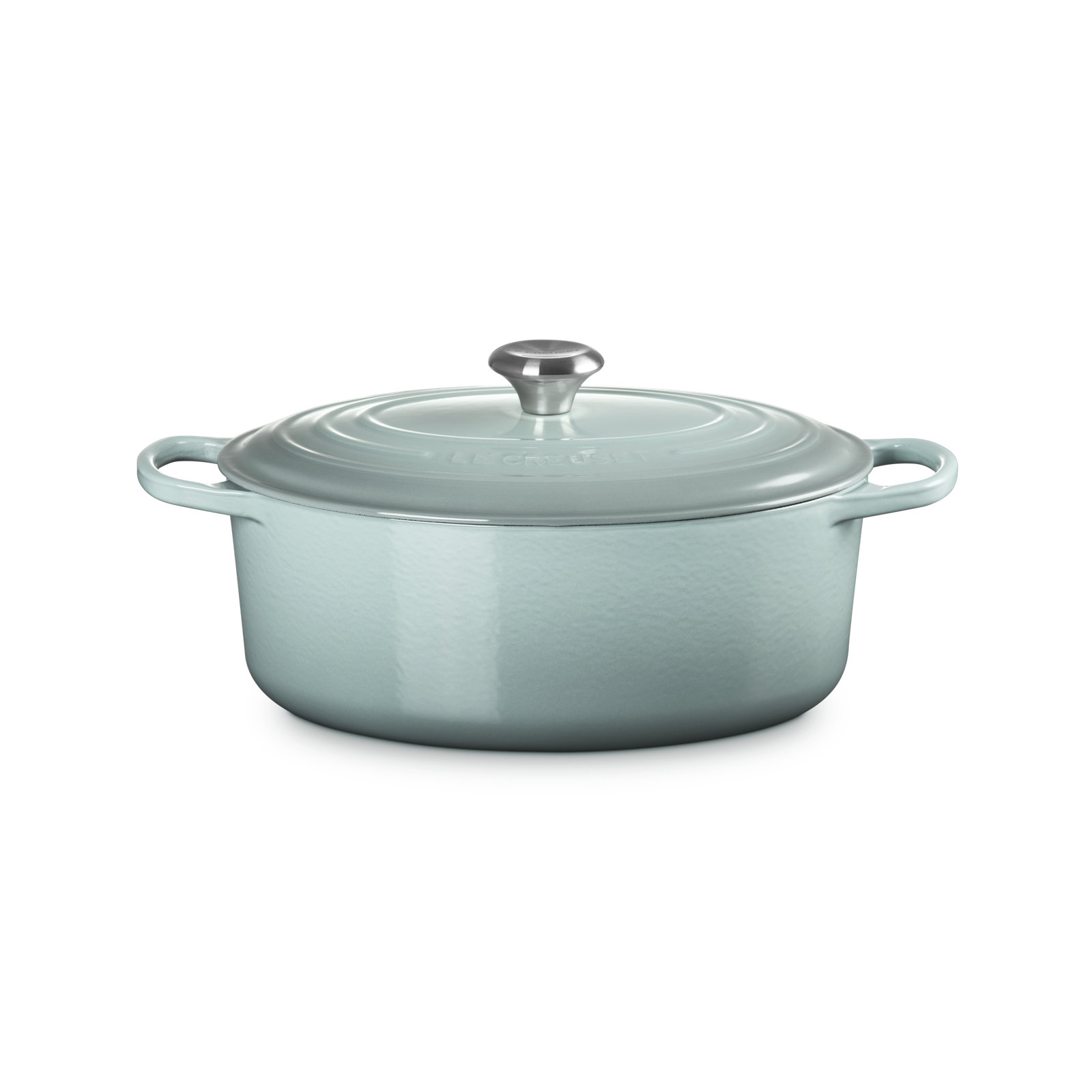 Enameled Cast Iron Oval Dutch Oven, 6.75 quarts, Sea Salt