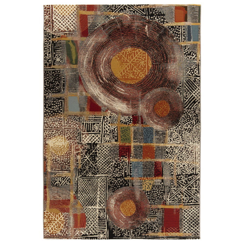 Flat-Woven Rug Dermot In Brown/Beige/Black, Rectangle 200 x 285cm