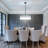 5 - Light 21.57" Dimmable Linen Shaded Drum Chandelier With Cut-Out Design Frame For Kitchen Island Living Dining Rooms Entryway Hallway Foyer-1365495358