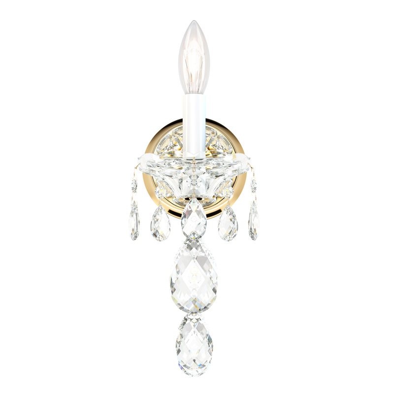 Sterling Candle Wall Light, Heritage Handcut Clear, Aurelia
