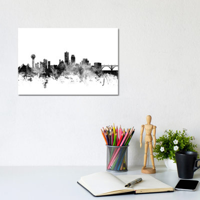 Knoxville, Tennessee In Black & White by Michael Tompsett - Wrapped Canvas Gallery-Wrapped Canvas Giclée