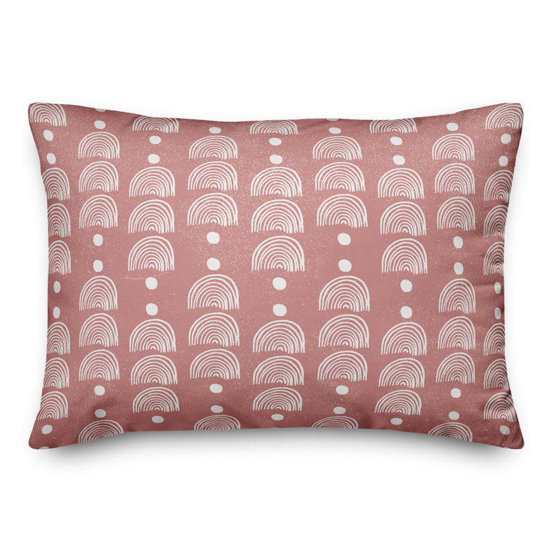 Housse de coussin rectangulaire d'extérieur et insert Rainbow, Rose
