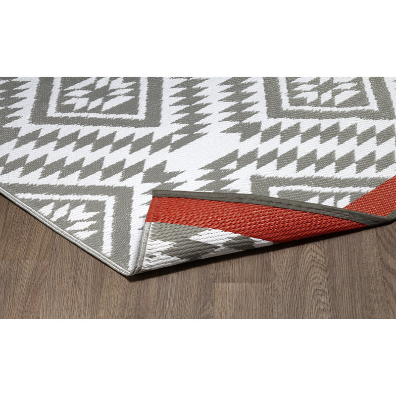 Tapis en plastique d'intérieur / extérieur réversible à séchage rapide de qualité supérieure Fiesta, Rectangle 6 pi x 9 pi