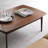 Walnut Rectangular End Table With Curved Edge Coffee Table