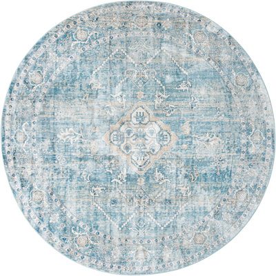 Tapis traditionnel Orea bleu-brun clair