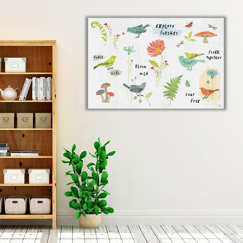 Wild Wings IX - reproduction d'art sur toile, H 20 po x l 30 po