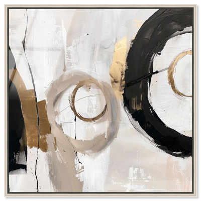 «Desert Moons», art mural en verre acrylique ultrabrillant encadré de pierres précieuses par Art Remedy, cadre argenté, 20 x 20