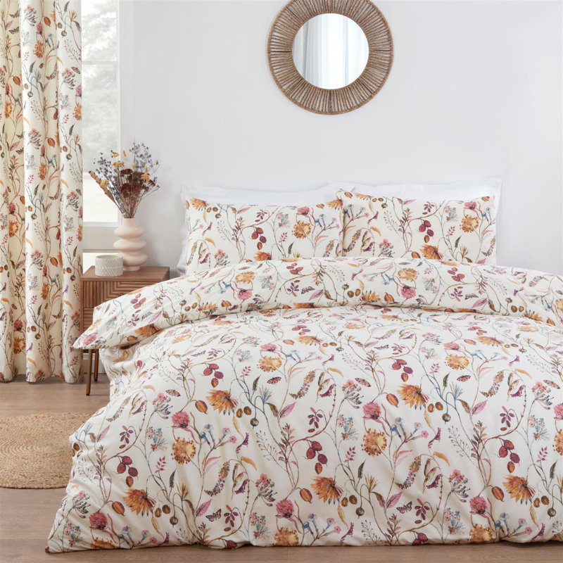 Akesha Polyester Floral Duvet Cover Set with Pillowcases Included, Single - 1 Pillowcases, Multi