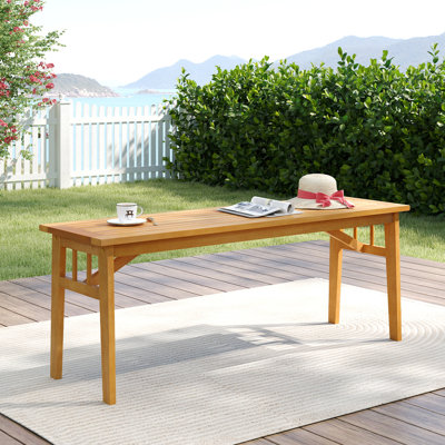 Banc de pique-nique en bois d'acacia Gymax